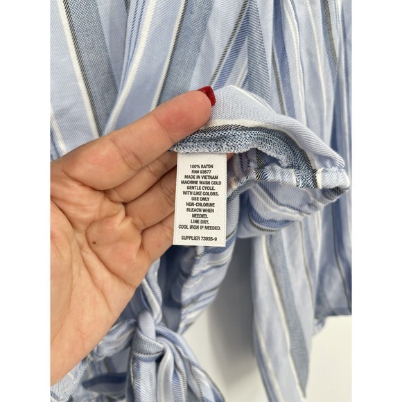 Ana a new approach  Button Down  Loose Sleeve  V-Neck shirt Size M - Picture 5 of 7